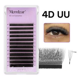 Extensiones De Pestañas Merrdear U Shaped 4d Uu Mix 8-15 Mm