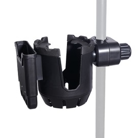 EASICOZI Microphone Stand Cup Holder with Phone Holder, Universal 2-in-1 Drink Bottle Holder for Music Mic Stand