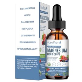 Magnesium Glycinate Liquid Drops with L-Theanine, Ashwagandha & Saffron - Herbal Sleep & Calm Support with Chamomile, Passionflower & Kava - Relaxatio