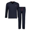 ADAMO VS Men's Long Pyjamas Navy Check Cliff Series Plus