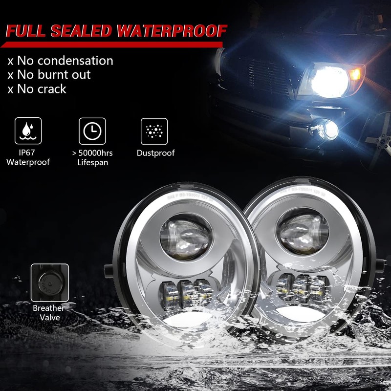GXENOGO - Conjunto de luz antiniebla LED compatible con Tacoma