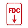 Aluminum Vertical Metal Sign Multiple Sizes Fdc Downward Pointing Arrow