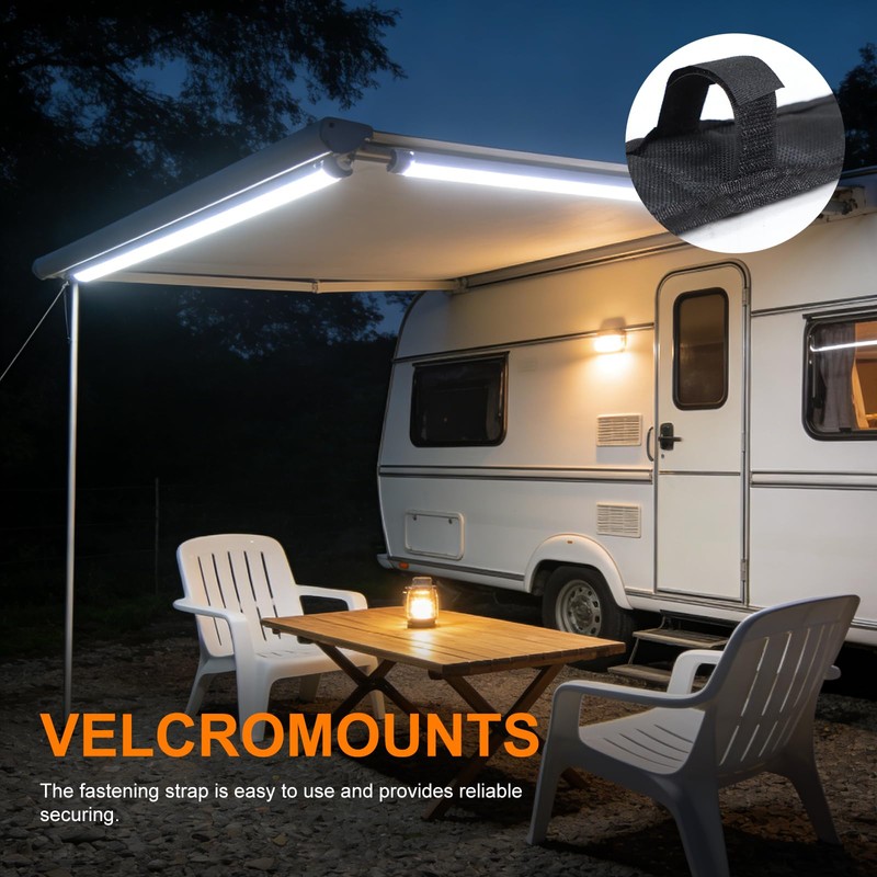 NOVA AUTO 12V Led Light Strip,4ft RV Awning Lights with