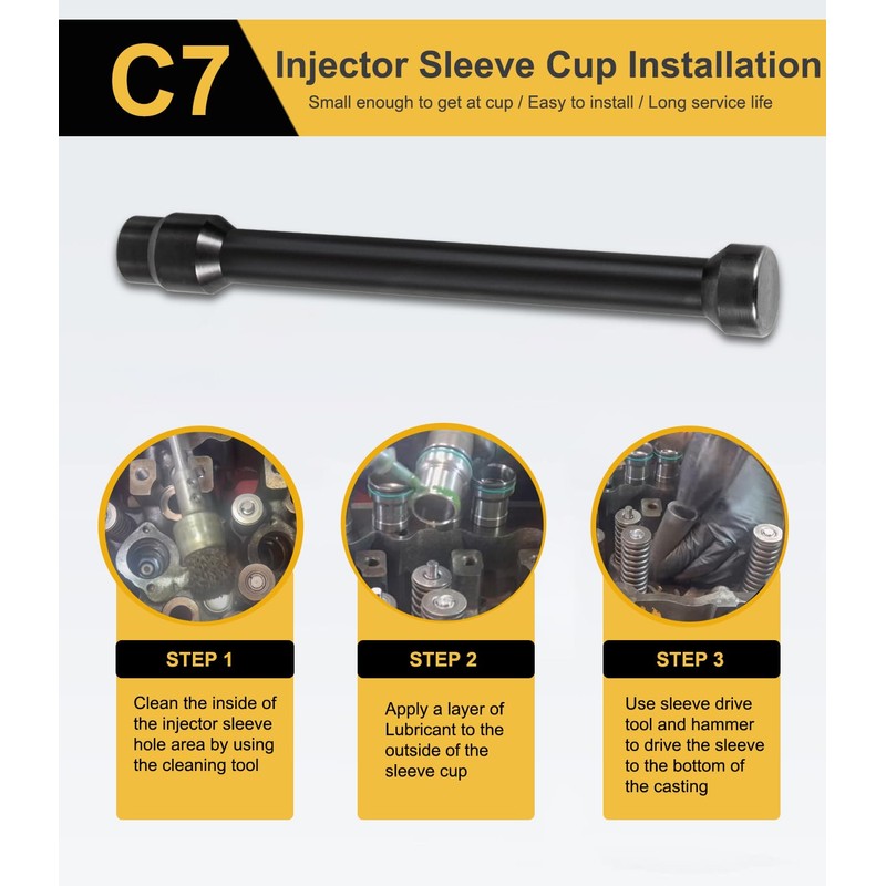 Yoursme for C7 Injector Sleeve Cup Removal Installation Tool with