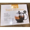 Choice 25 oz. Tempered Glass Tea Pot Infuser with Stainless