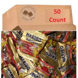 Haribo Bulk Pack Haribo Goldbears Gummy Bears Individually Wrapped Mini Bags 25/50/100 - 50-Count