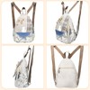 POPUCT Cute Small Cotton Hand Craft Backpack Purse Mini Multi