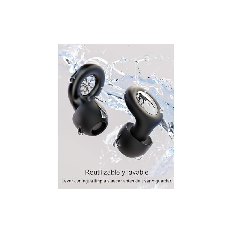 Tapones Auditivos para Dormir,Lavable y Reutilizable,Reducción de Ruido 30 dB,Tapones