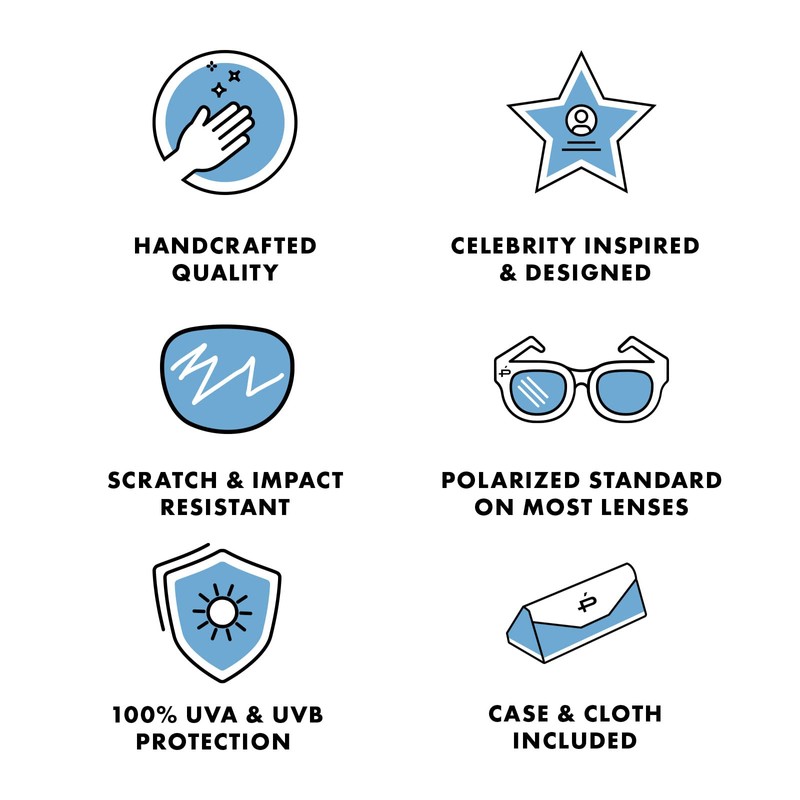 Prive Revaux The Paris Rectangular Sunglasses – Handcrafted, Polarized, 100%