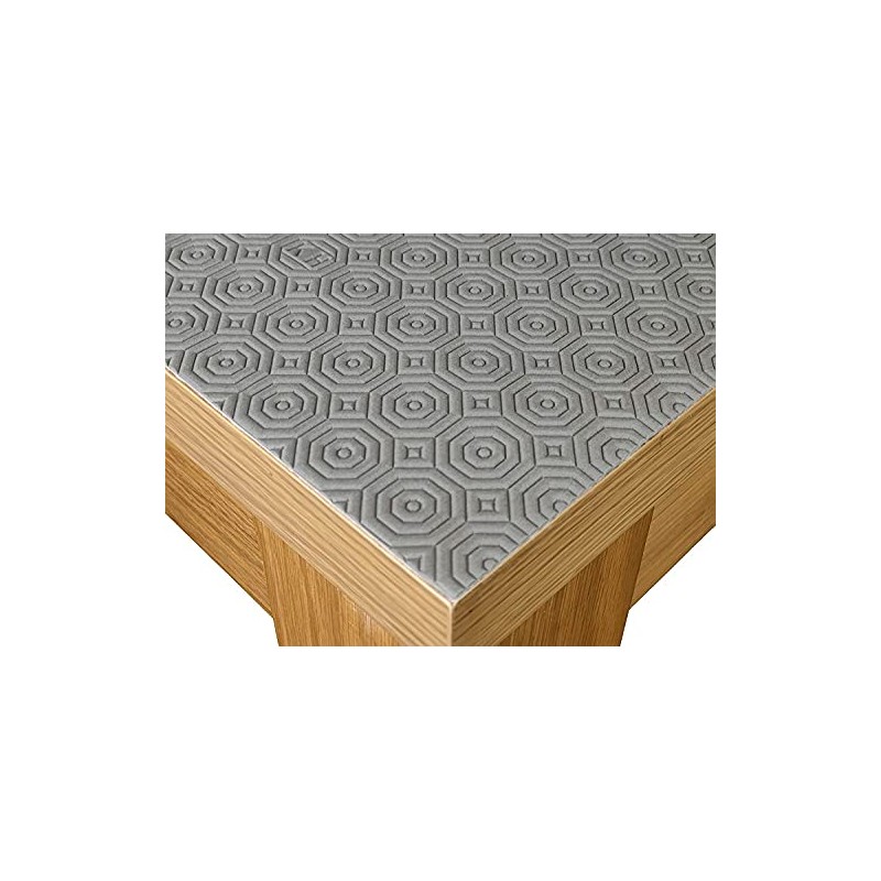 Karina Home Grey Table Protector Heat Resistant Wipe Clean 140cm