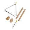 Triangle Percussion Instrument Set Wood Musical Percussion Instrument Toy for