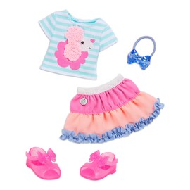 Glitter Girls Dolls by Battat – Poodle Cuddles Fashion Outfit with Hair Bow – 14-inch Doll Clothes and Accessories for Kids Ages 3 and Up – Children’s Toys, Brown/a (GG50134Z)