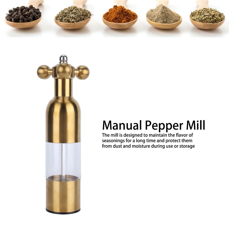 Stainless Steel Pepper Mill Manual Faucet Valve Shape Black Pepper