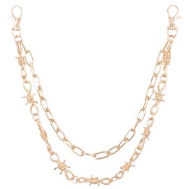 Jean Chain, Punk, Gold Wallet Chain, Gold Jean Chain with Lobster Clasps, Unisex Punk Chain, Pocket Chain