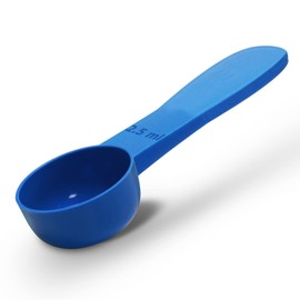50pc Box, RE-GEN 2.5ml Reusable Short Handle Plastic Measuring Spoon Scoops Dosing Spoons | Ideal for Liquids, Powders, Granules, Home, Kitchen, Catering, Healthcare, Fitness