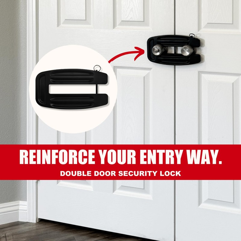 SecurityMan Double Door Lock - Solid 1/2" Unibody Aluminum Construction