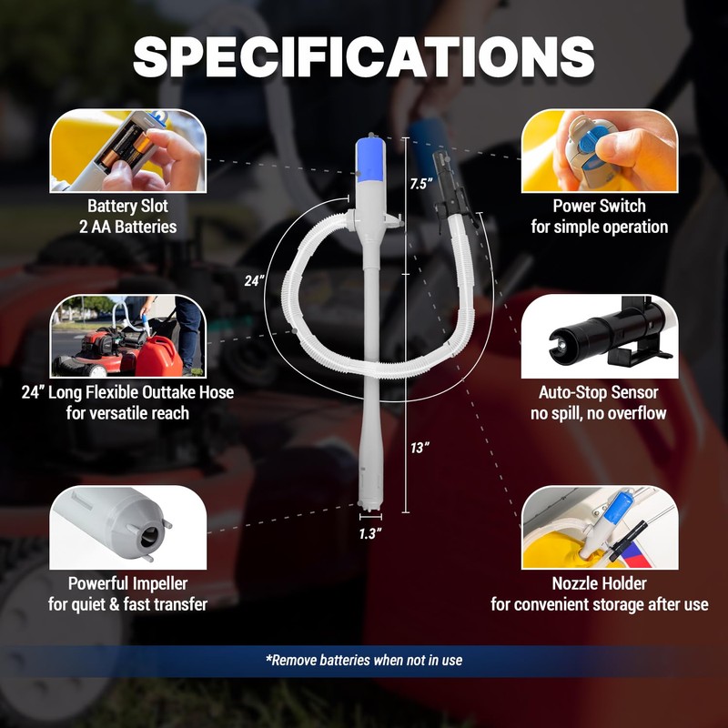 TERA PUMP - Automatic Battery Powered Fuel Transfer Pump –
