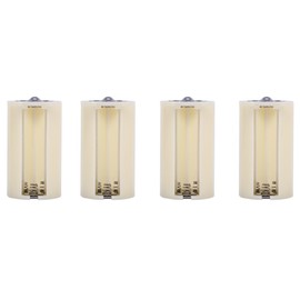 4Pcs Universal 3 AA to D Size Cell Parallel Battery Conversion Adapter Holder Switcher Converter Cases Box White
