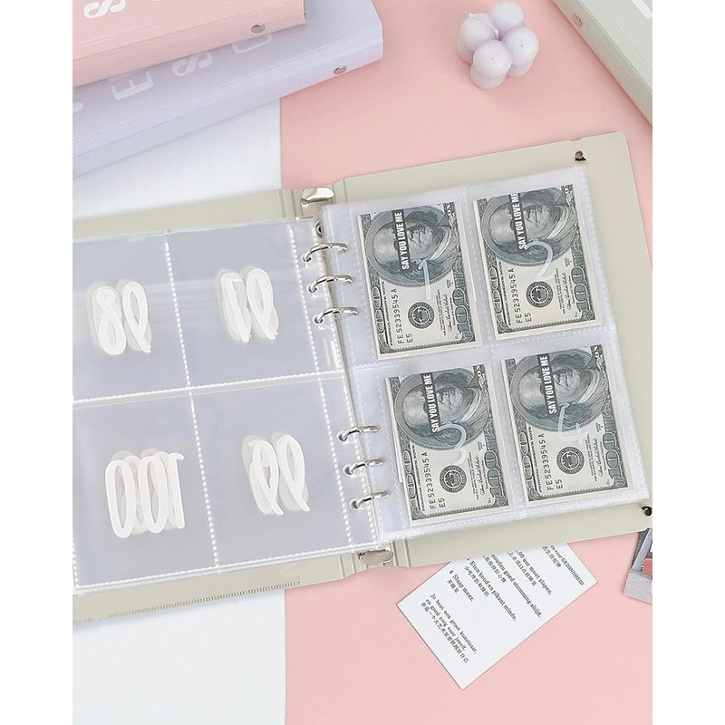 TPZORJX 25Pcs100 Envelope Saving Challenge Chanlleng Binder Folder A5 Budget