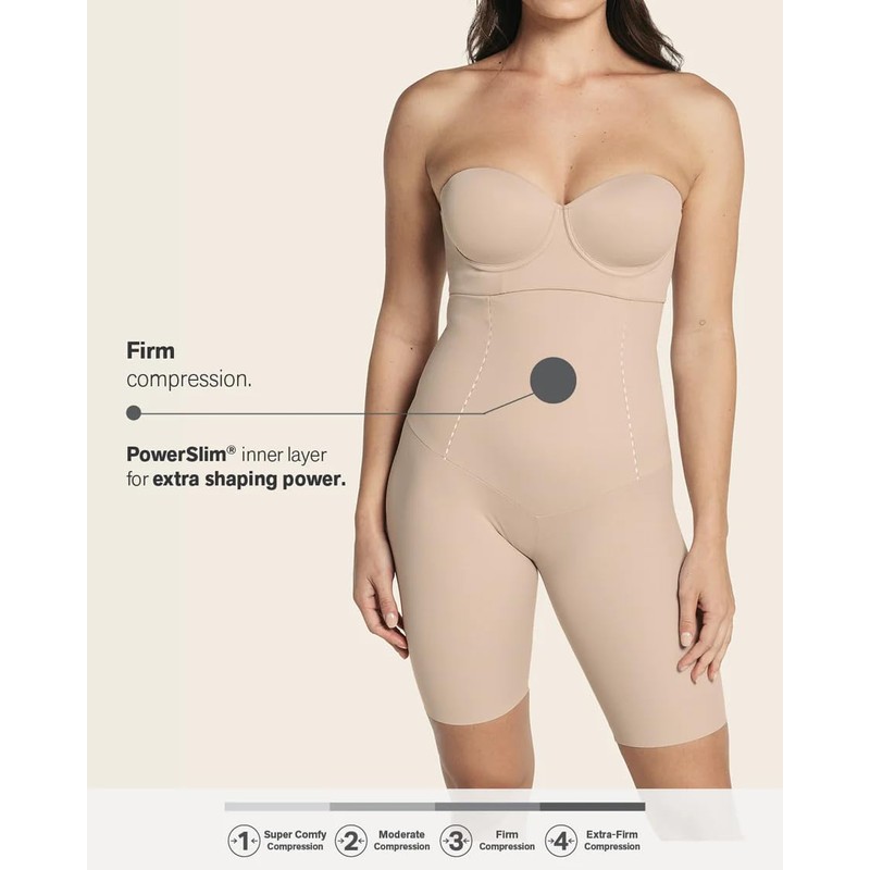 Leonisa high waist tummy control anti chafing sculpting shaper short