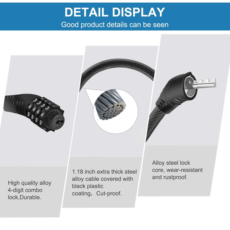 Rofio Refrigerator Lock, Upgraded 4 Digit Fridge Lock for French-door