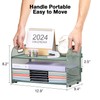 3-Tier Letter Tray Paper Organizer with Handle,Compact Mesh Desk File