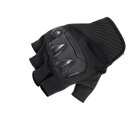 Komine GK-242 12976 Motorcycle Protective Mesh Half Finger Gloves, Black, Large, For Spring, Summer, Autumn, Protector, Mesh Material
