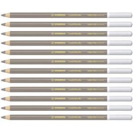 STABILO 1400/704"Carb0thello Chalk-Pastel" Colouring Pencil - Warm Grey 3 (Pack of 12)
