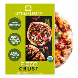 Let’s Bake Bread Organic Pizza Crust Baking Mix - Crispy & Chewy Artisan Crust - USDA Organic, Non-GMO, No Additives, Easy Home Baking, Pizzeria-Quality Dough at Home - 17.64 oz (1 Pack)