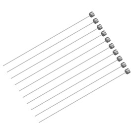 sourcing map Straight Ejector Pins, 0.8mm(0.03") Dia. 65Mn Steel Round Tip Punch 100mm(3.94") Long for Mechanical Maintenance 20Pcs