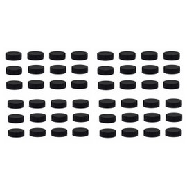 M01687x48 MOREZMORE 48pcs Black PP plastic lids for jars 33-400 smooth skirt lid with foam liner