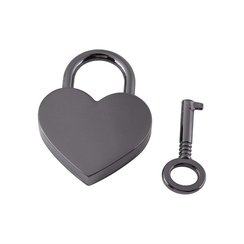 Mini Padlocks with Keys, 39 x 30 mm Small Heart
