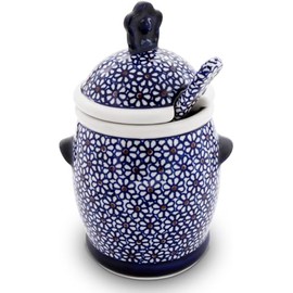 Bunzlauer Keramik 650 ml Honey Pot with Honey Spoon Set 12.5 x 19.3 cm Decor 120