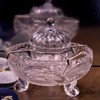 DUEBEL Caviar Serving Set, 1 Glass Divided Serving Bowl Set