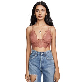 Free People Women's Adella Bralette, Copper, Metallic, XS
