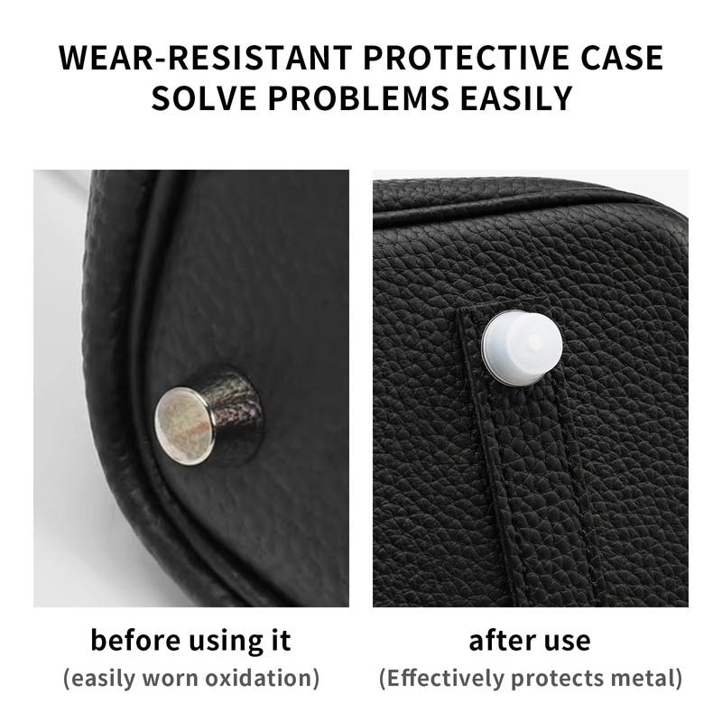 Transparent Silicone Handbag Feet Protectors, Precise-Fit Purse Bottom Stud Covers