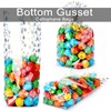 Bottom Gusset Bags 50Pcs 7X12" Gold Star Clear Cellophane Bags