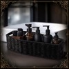 Goth Storage Basket for Bathroom Black Coffin Tray Woven Paper