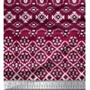 Soimoi Poly Georgette Fabric Aztec Geometric Printed Fabric 1 metre