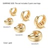 JAXXEL Gold Hoop Earrings, 3 Pairs Round Earrings, 18K Gold