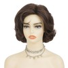 Brown 50s Short Curly Wig for Women Synthetic Costume Wig