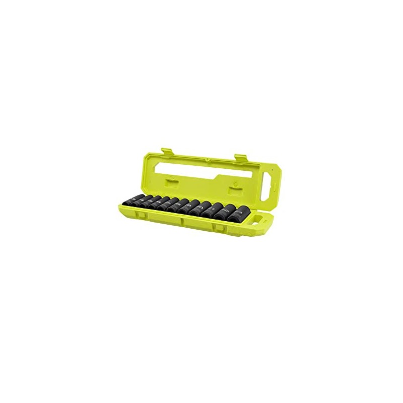 RYOBI 11 PC. 1/2" Drive SAE Deep Impact Socket Set