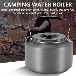 ZDSFSD Camping Kettle 2.0L Open Campfire Coffee Tea Pot Fast Heating Outdoor Gear Great for Boiling Water Ultralight Portable