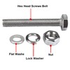 Levanco (6 Sets) 3/8-16x2-3/4 Stainless Steel Hex Head Screws Bolts,