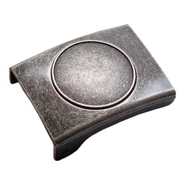 GravurManufakturBerlin Coupling Lock Neutral without Motif Craft Guild Fire Brigade Police THW Belt Vintage Style Used Look Iron Grey, Vintage Iron Grey