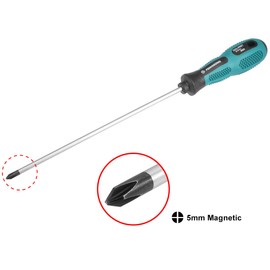 uxcell #1 Phillips Screwdriver 8 Inch Round Shaft Non Slip Comfortable Handle