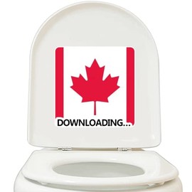 MCJS Canada National Flag North America Country Stickers Adhesive Waterproof Toilet Decal
