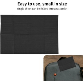 Mantel para tatuaje, Baberos dentales, impermeable, desechable, tapetes para mesa de tatuaje, bandejas para tatuajes dentales, cubiertas, suministros para tatuajes, negro, 125 Uds.
