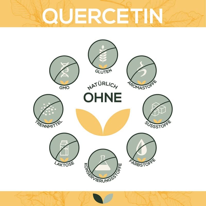 Quercetin 500 mg per capsule, 90 capsules, plant substance bioflavonoid,