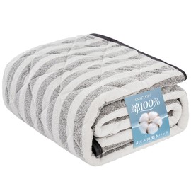 Matdeco Mattress Pad, Single, 100% Cotton, Bed Pad, Towel Cloth, Teijin Mighty Top II Filling, Antibacterial, Odor Resistant, Anti-Mite Treatment, Moisture Wicking, Quick Drying, For All Seasons, Bed